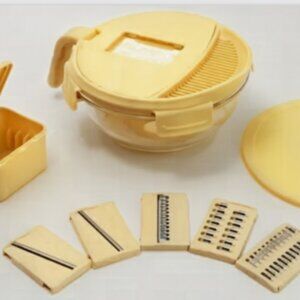 Genicook multifunction slice & grate w/ glass bowl Brand New Sealed